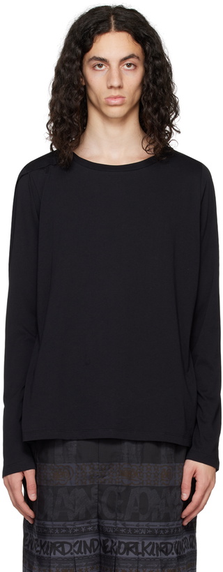 Photo: Marina Yee Black Deconstructed Long Sleeve T-Shirt