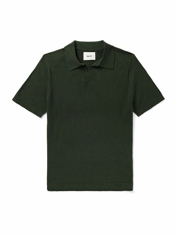 Photo: NN07 - Ryan 6311 Cotton and Linen-Blend Polo Shirt - Green