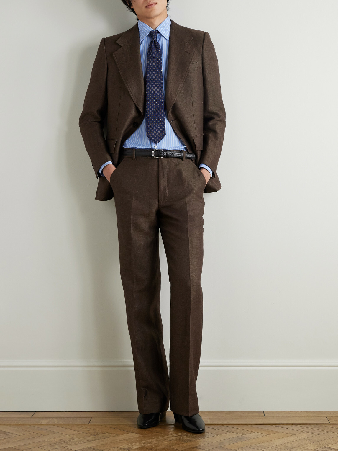 Husbands - Striped Supima Cotton-Poplin Shirt - Blue