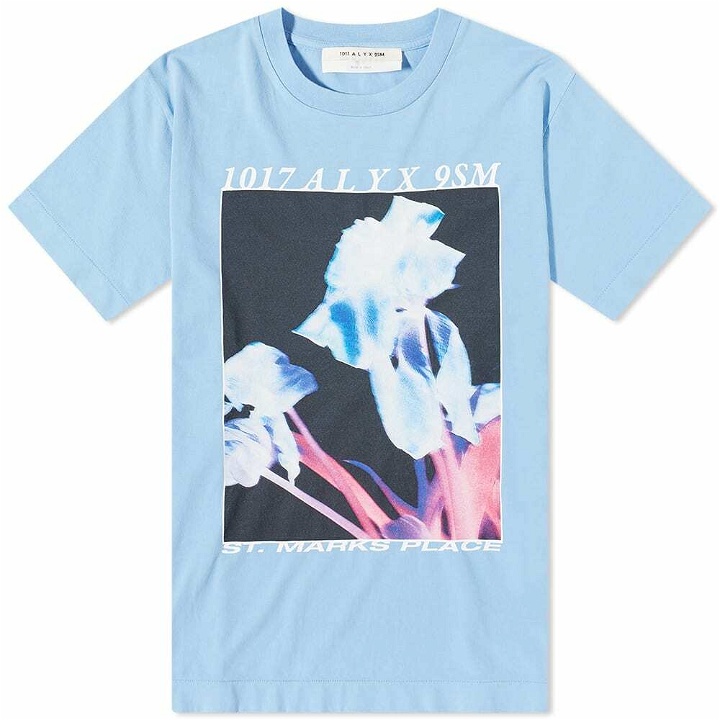 Photo: 1017 ALYX 9SM Men's Icon Flower T-Shirt in Blue