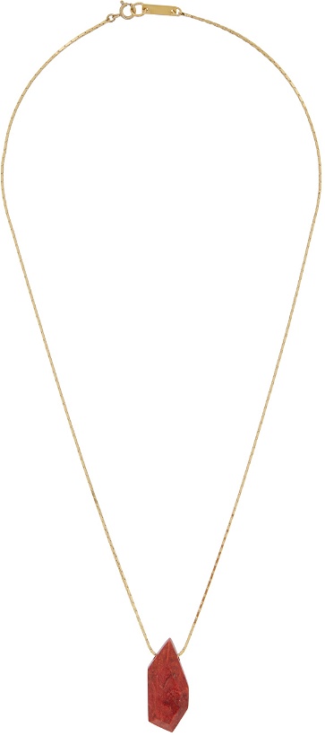 Photo: Isabel Marant Gold & Orange Long Pendant Necklace