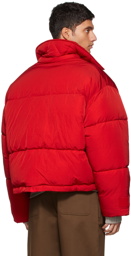 Jacquemus Red La Montagne 'La Doudoune Flocon' Jacket