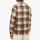 Butter Goods Men's Plaid Zip Through Jacket in Brown