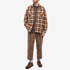 Beams Plus Men's Ombre Check Mechanics Jacket in Mustard