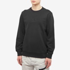 C.P. Company Men's Garment Dyed Centre Logo Crew Sweat in Black