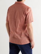 ORLEBAR BROWN - Hibbert Camp-Collar Linen and Cotton-Blend Shirt - Pink