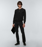 Saint Laurent - Patterned mohair wool-blend sweater