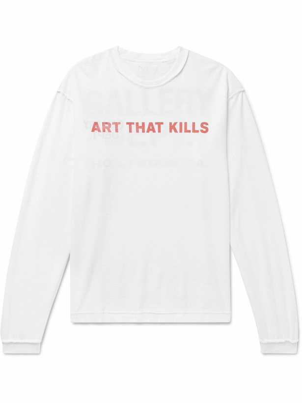 Photo: Gallery Dept. - ATK Reversible Logo-Print Cotton-Jersey T-Shirt - White