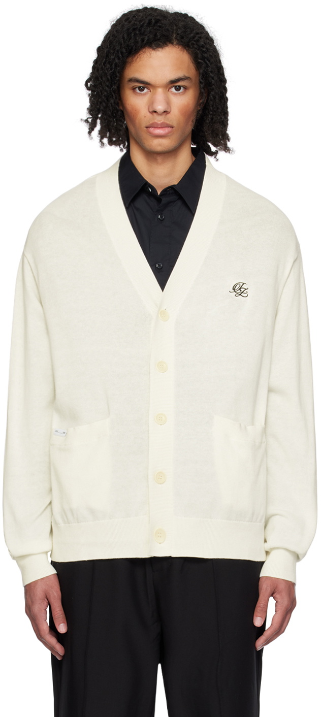 White Embroidered Cardigan main image 1