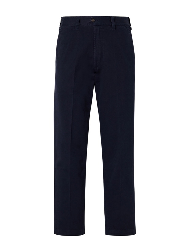 Photo: Drake's - Straight-Leg Cotton Trousers - Blue