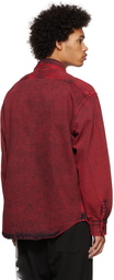 Just Cavalli Red Denim Shirt