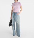 Balenciaga Cropped cotton jersey T-shirt