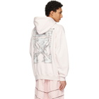 Off-White Pink Paint Arrow Skate Hoodie