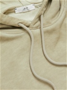 Mr P. - Cold-Dyed Organic Cotton-Jersey Hoodie - Gray