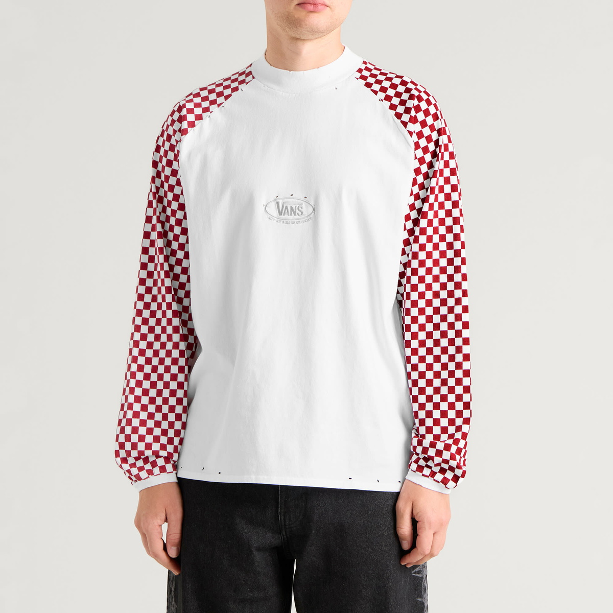 Vans Men's A.O.D Racing Long Sleeve T-Shirt in Haute Red