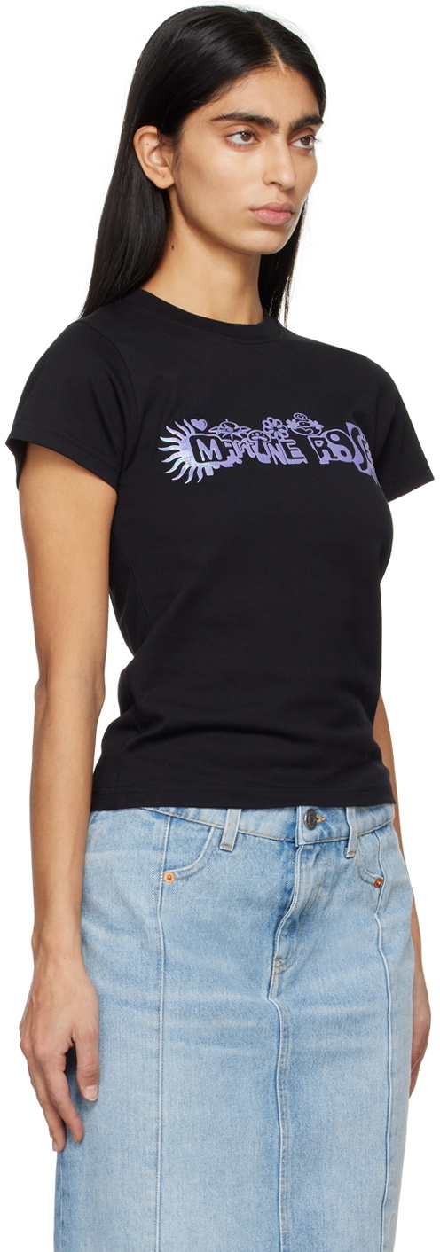 Martine Rose Black Shrunken T-Shirt Martine Rose