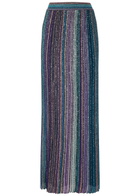 Missoni Striped Embellished Metallic-knit Maxi Skirt Multicoloured