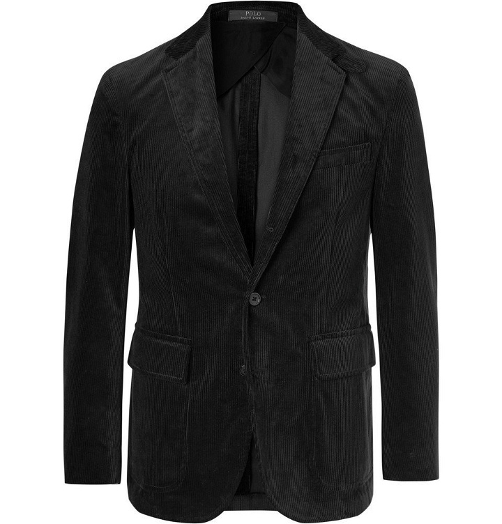 Photo: Polo Ralph Lauren - Black Morgan Slim-Fit Unstructured Cotton-Corduroy Blazer - Men - Black