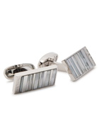 Paul Smith Signature Stripe Mother of Pearl Cufflinks - Silver - One Size