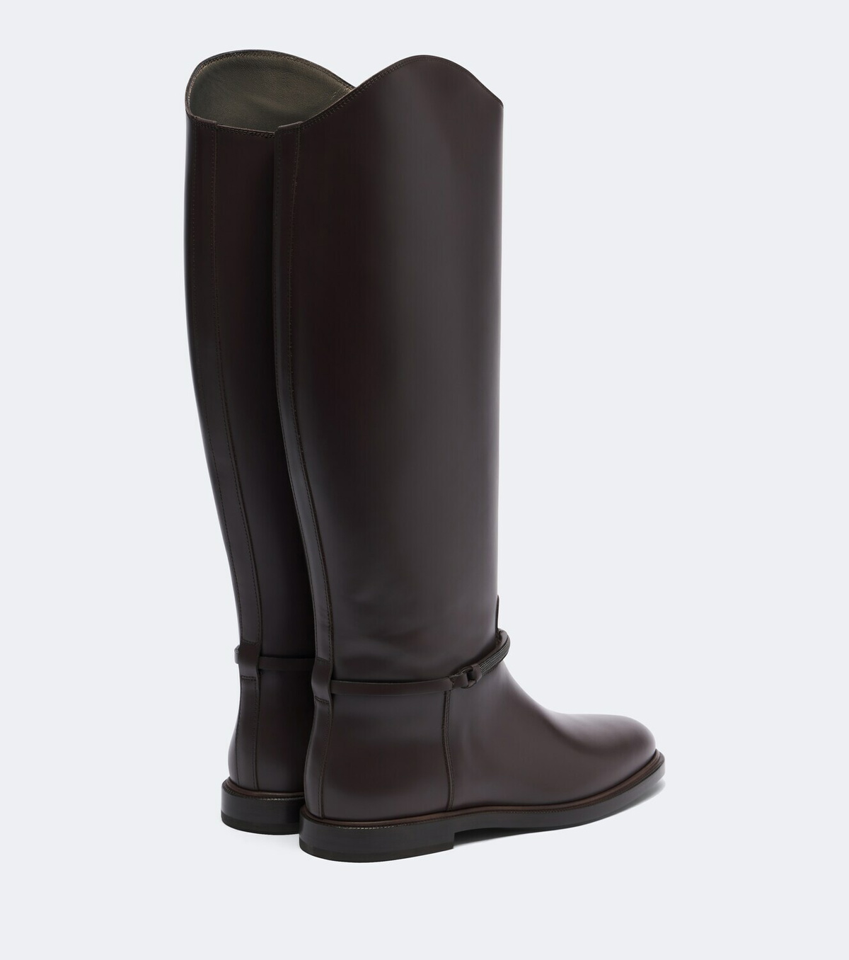 Brunello Cucinelli Monili leather knee-high boots