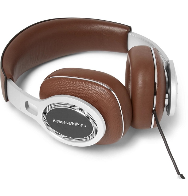 Photo: Bowers & Wilkins - P9 Signature Cross-Grain Leather Headphones - Brown
