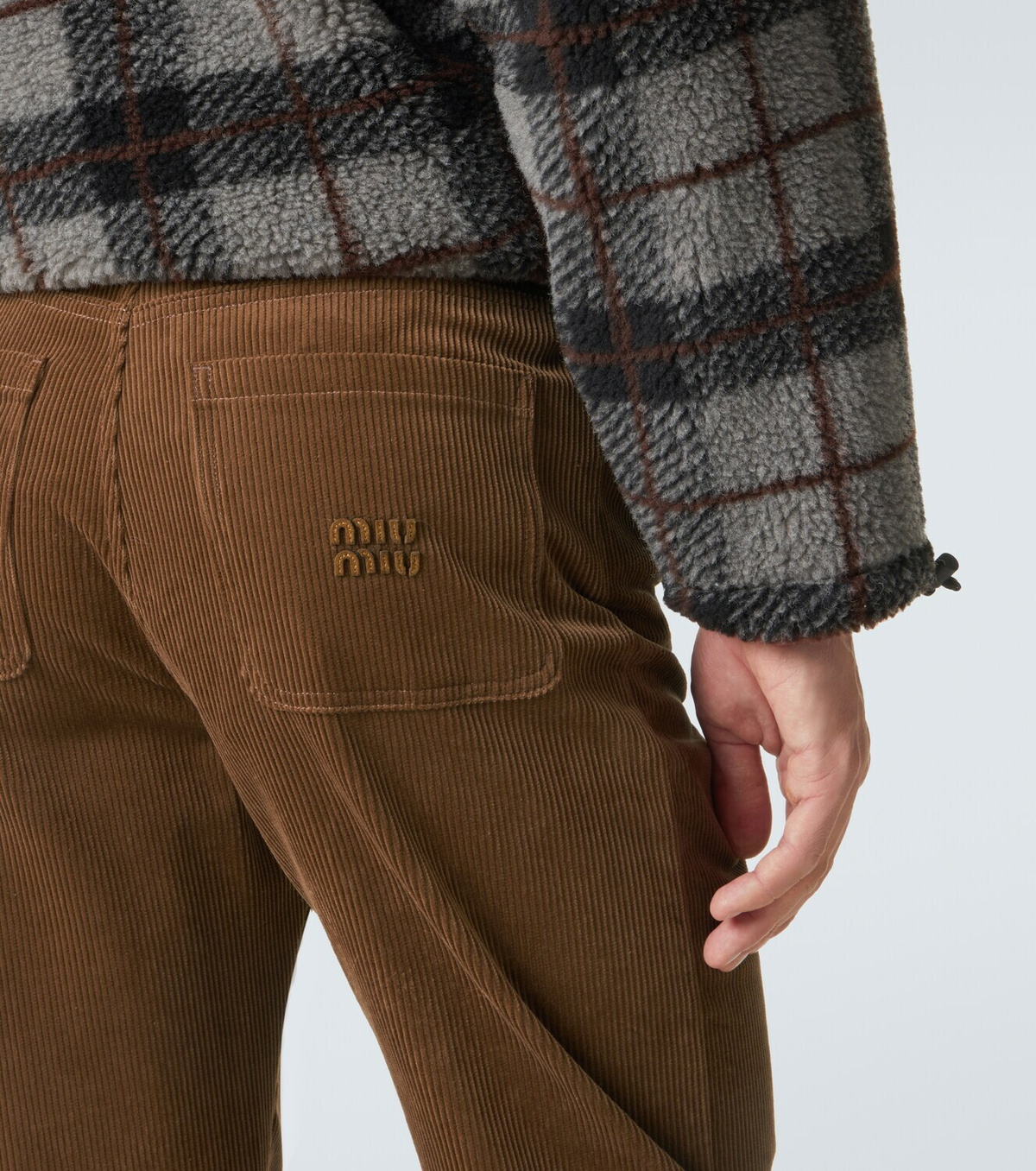 Miu Miu Cotton corduroy straight pants