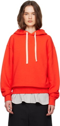 Jil Sander Orange Drawstring Hoodie