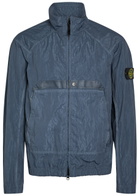Stone Island Warp Crinkled Nylon Jacket Blue Dark