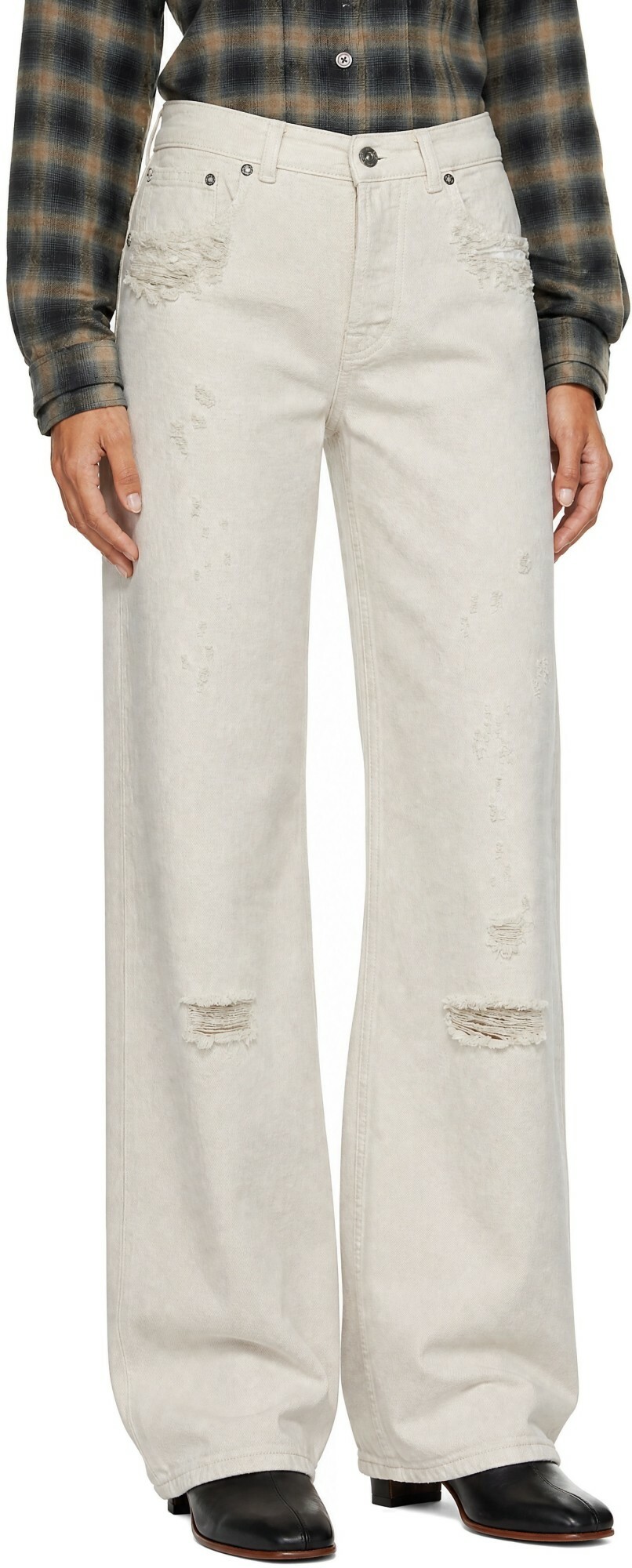 OUR LEGACY White Full Cut Jeans