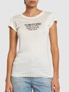 TOM FORD - Logo Print Silk T-shirt