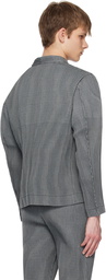 HOMME PLISSÉ ISSEY MIYAKE Gray Leno Stripe Shirt