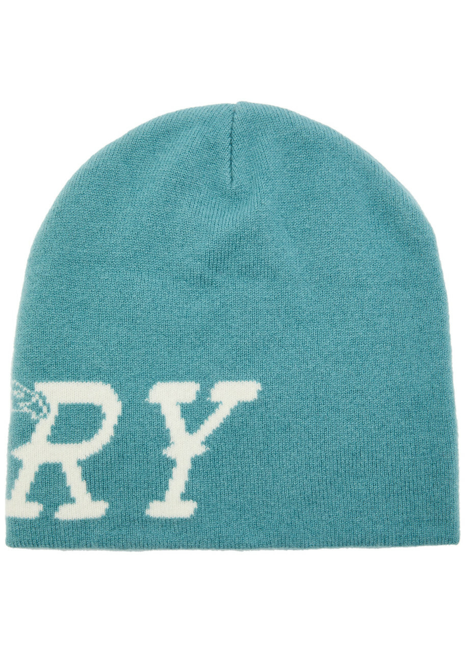 Cherry Los Angeles Flying Cherry Wool and Cashmere-blend Skull cap - Teal - One Size