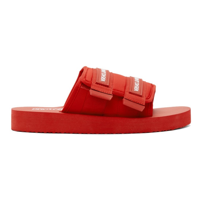 Photo: Versace Jeans Couture Red Logo Strap Slides