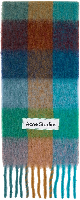 Photo: Acne Studios Multicolor Checked Scarf