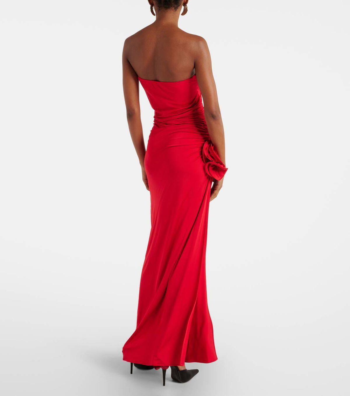 【Magda Butrym】フローラル-applique ruchedジャージガウン Magda Butrym Floral-appliqué ruched jersey maxi dress Magda