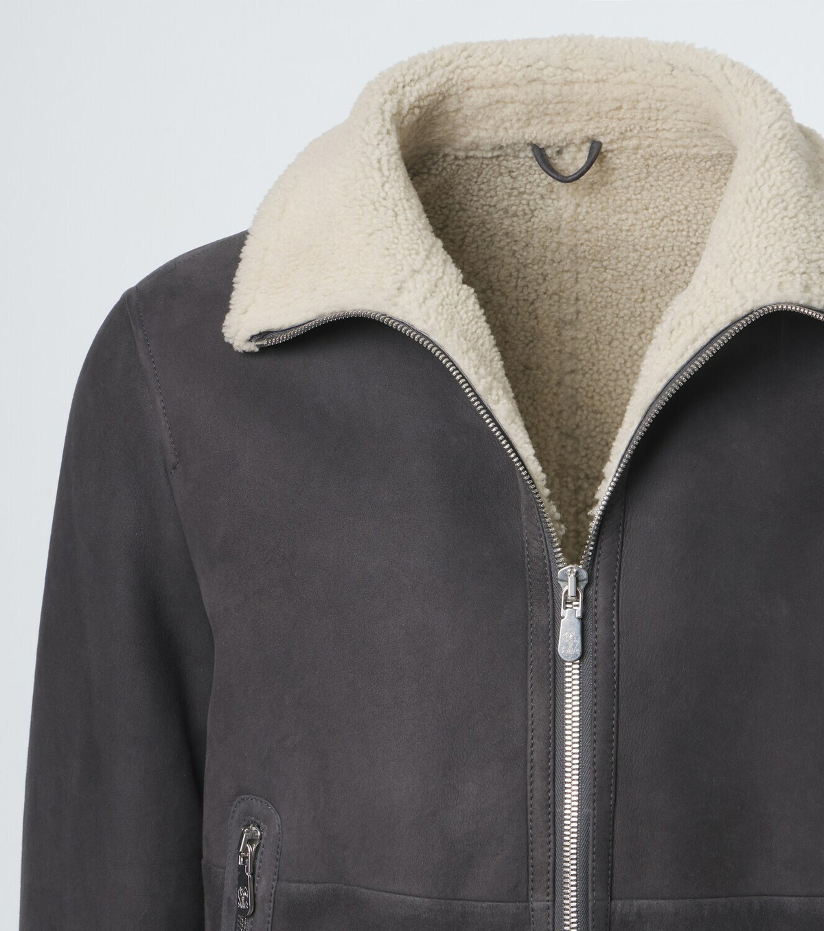 Brunello Cucinelli Cashmere-trimmed shearling blouson jacket