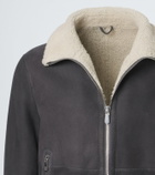 Brunello Cucinelli Cashmere-trimmed shearling blouson jacket