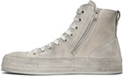 Ann Demeulemeester Off-White Raven High-Top Sneakers