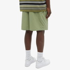 Nike Men's Solo Swoosh Woven Short in Oil Green/White