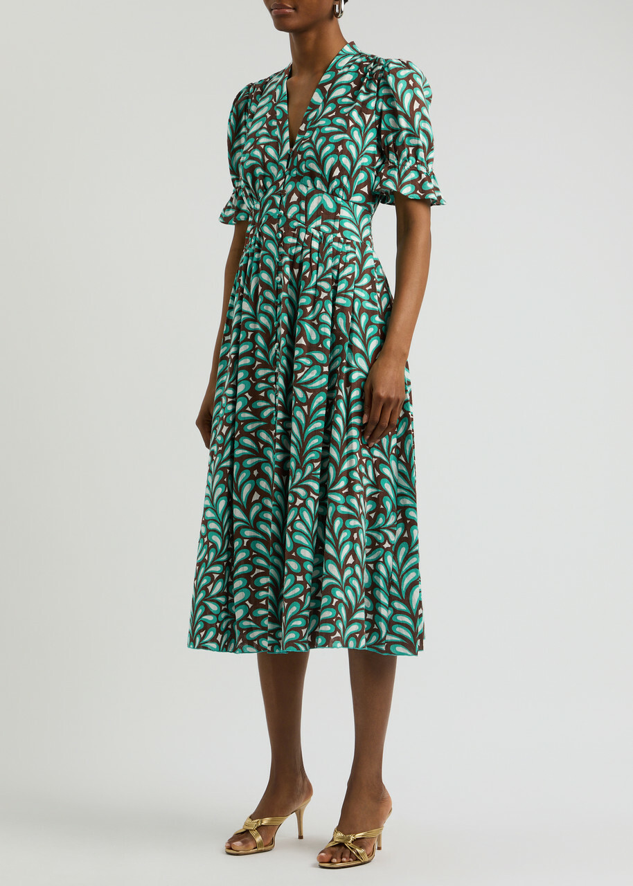 knee length dresses for ladies DVF Erica Midi Dress – BLU'S