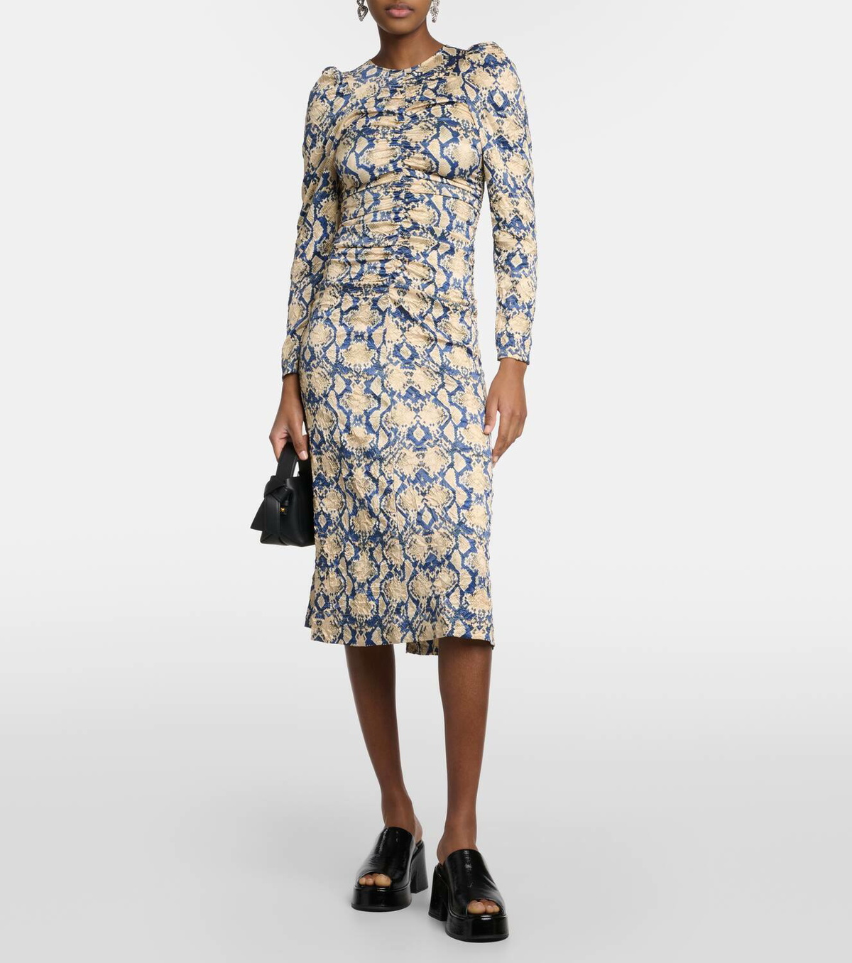 long sleeve midi dress blue Women's Simply Put Together Sky Blue Relaxed Knit Shift Midi Dress | Size: S