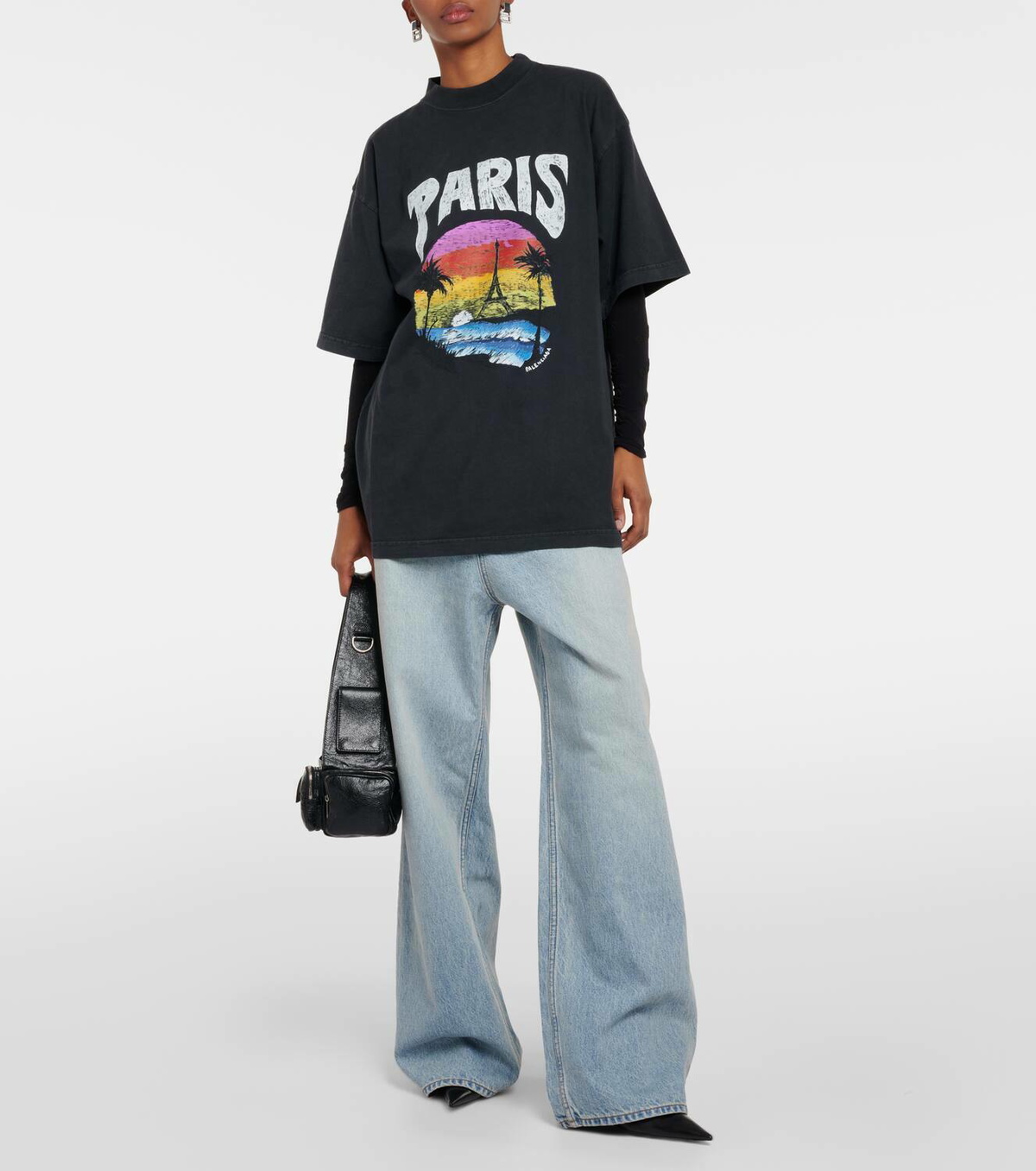 Balenciaga Paris Tropical cotton jersey T-shirt Balenciaga