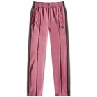 Needles Men's Poly Smooth Narrow Track Pant in Smoke Pink