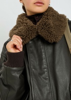 Lemaire Quilted Leather Jacket Dark Brown