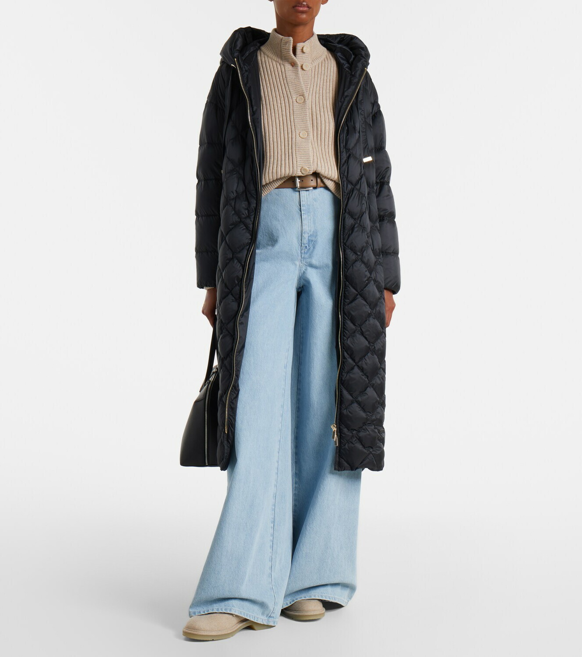 Max Mara Baker cashmere combat boots