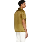 Helmut Lang Tan Silk Casual Fit Shirt