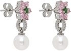 VEERT White Gold Flower Earrings
