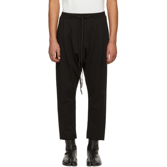Photo: Nude:mm Black French Terry Cropped Trousers 