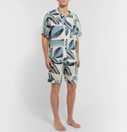 Desmond & Dempsey - Cuban Printed Linen Pyjama Shirt - Multi