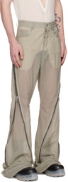 Rick Owens Gray Bolan Banana Trousers